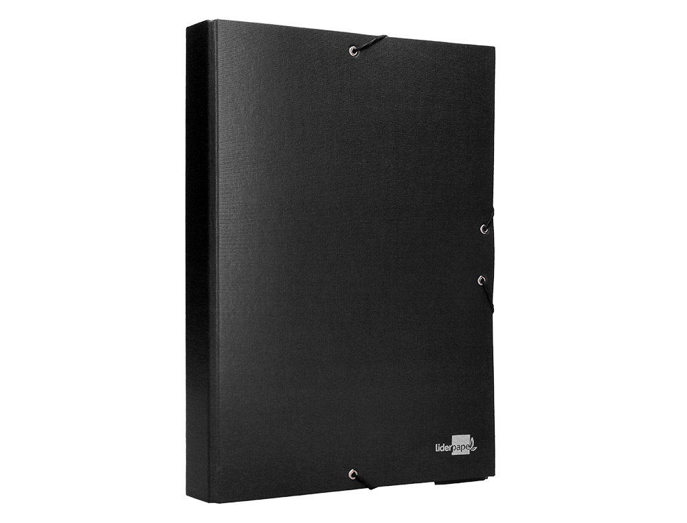 CARPETA PROYECTOS LIDERPAPEL FOLIO LOMO 50MM CARTON FORRADONEGRA