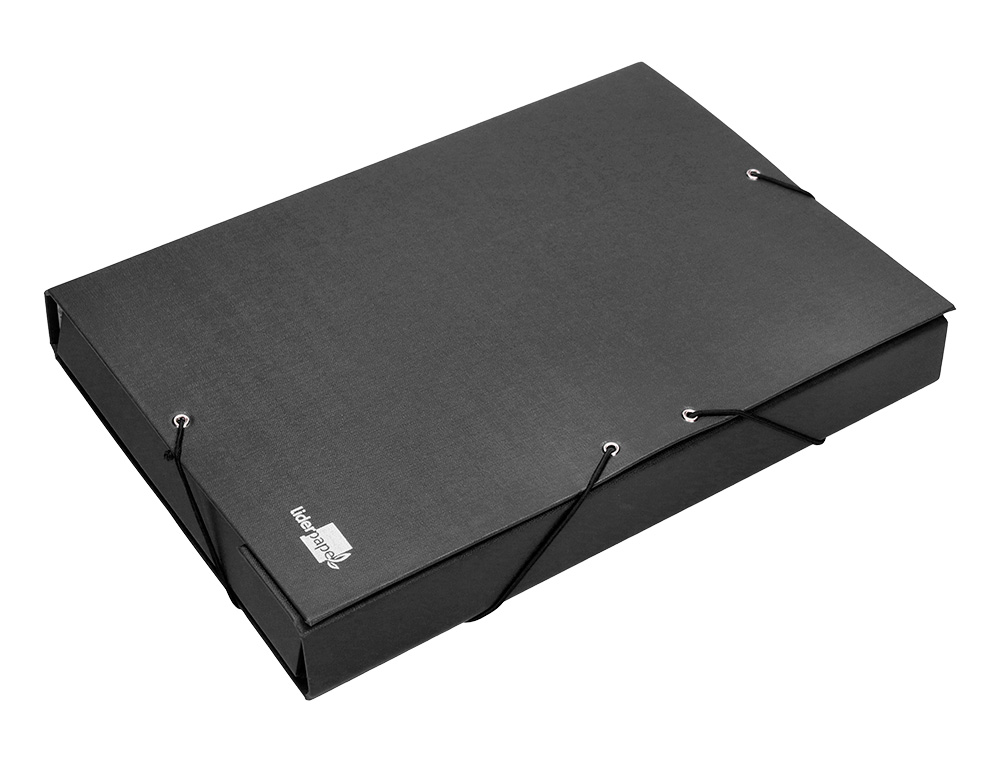 CARPETA PROYECTOS LIDERPAPEL FOLIO LOMO 50MM CARTON FORRADONEGRA