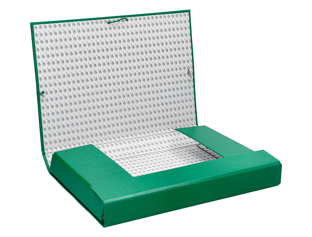 CARPETA PROYECTOS LIDERPAPEL FOLIO LOMO 50MM CARTON FORRADOVERDE