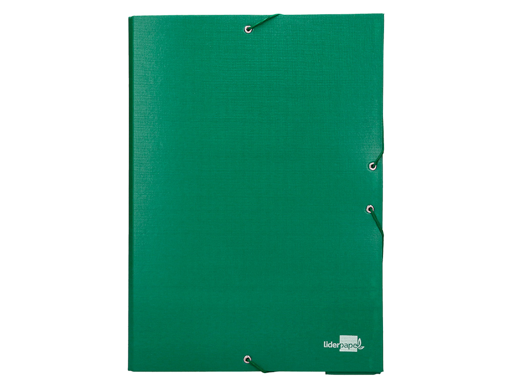 CARPETA PROYECTOS LIDERPAPEL FOLIO LOMO 50MM CARTON FORRADOVERDE