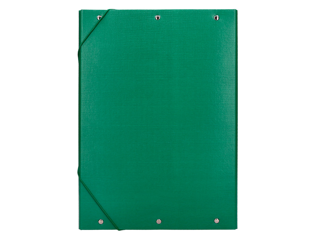 CARPETA PROYECTOS LIDERPAPEL FOLIO LOMO 50MM CARTON FORRADOVERDE