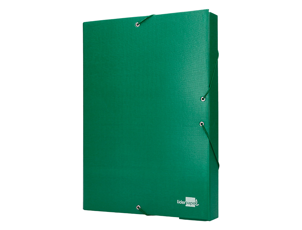 CARPETA PROYECTOS LIDERPAPEL FOLIO LOMO 50MM CARTON FORRADOVERDE