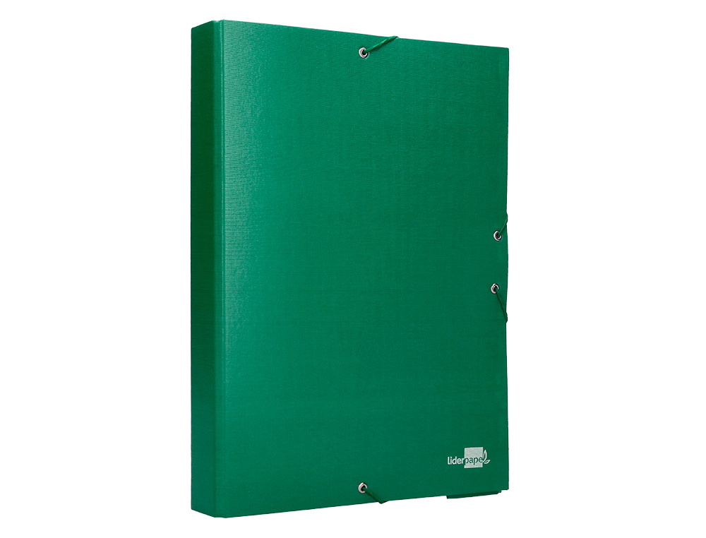 CARPETA PROYECTOS LIDERPAPEL FOLIO LOMO 50MM CARTON FORRADOVERDE