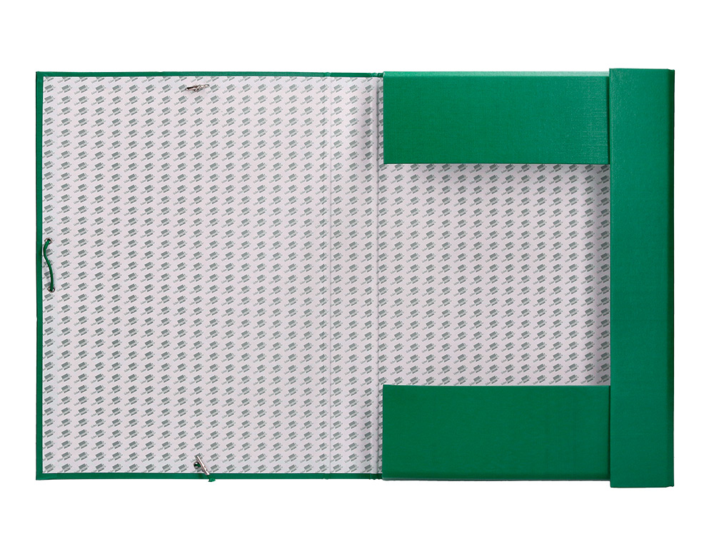 CARPETA PROYECTOS LIDERPAPEL FOLIO LOMO 70MM CARTON FORRADO VERDE