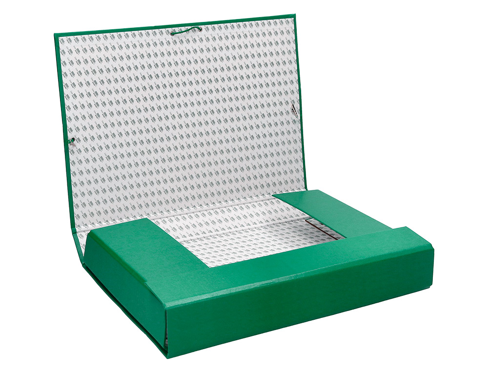 CARPETA PROYECTOS LIDERPAPEL FOLIO LOMO 70MM CARTON FORRADO VERDE