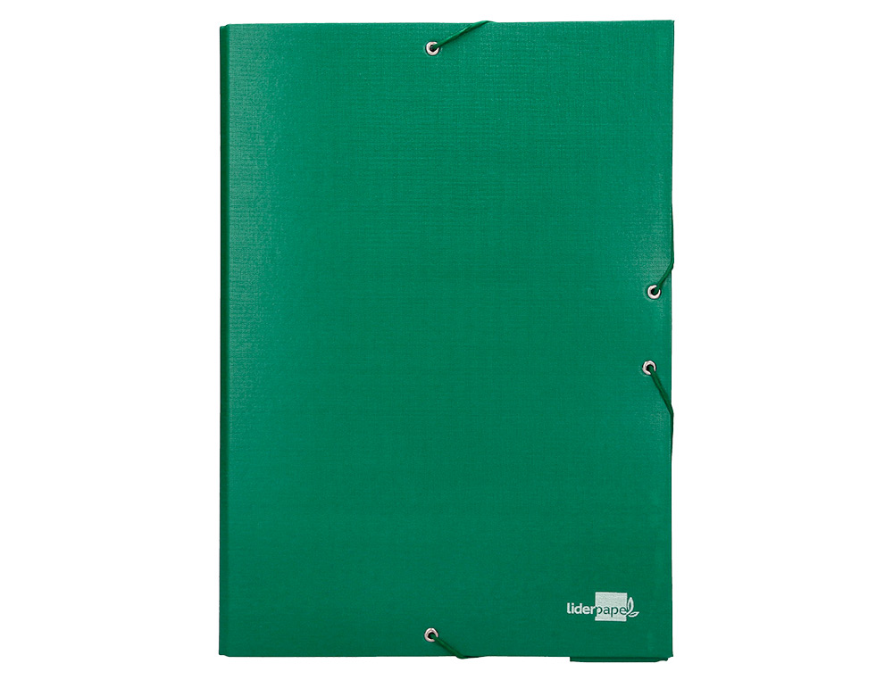 CARPETA PROYECTOS LIDERPAPEL FOLIO LOMO 70MM CARTON FORRADO VERDE