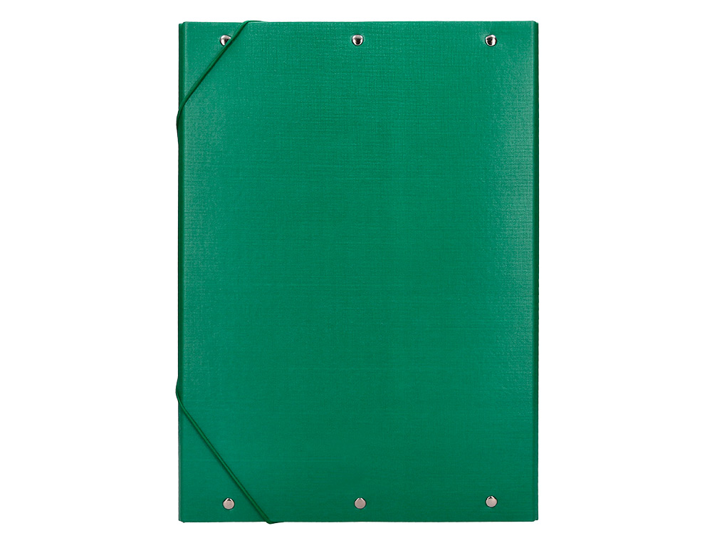 CARPETA PROYECTOS LIDERPAPEL FOLIO LOMO 70MM CARTON FORRADO VERDE