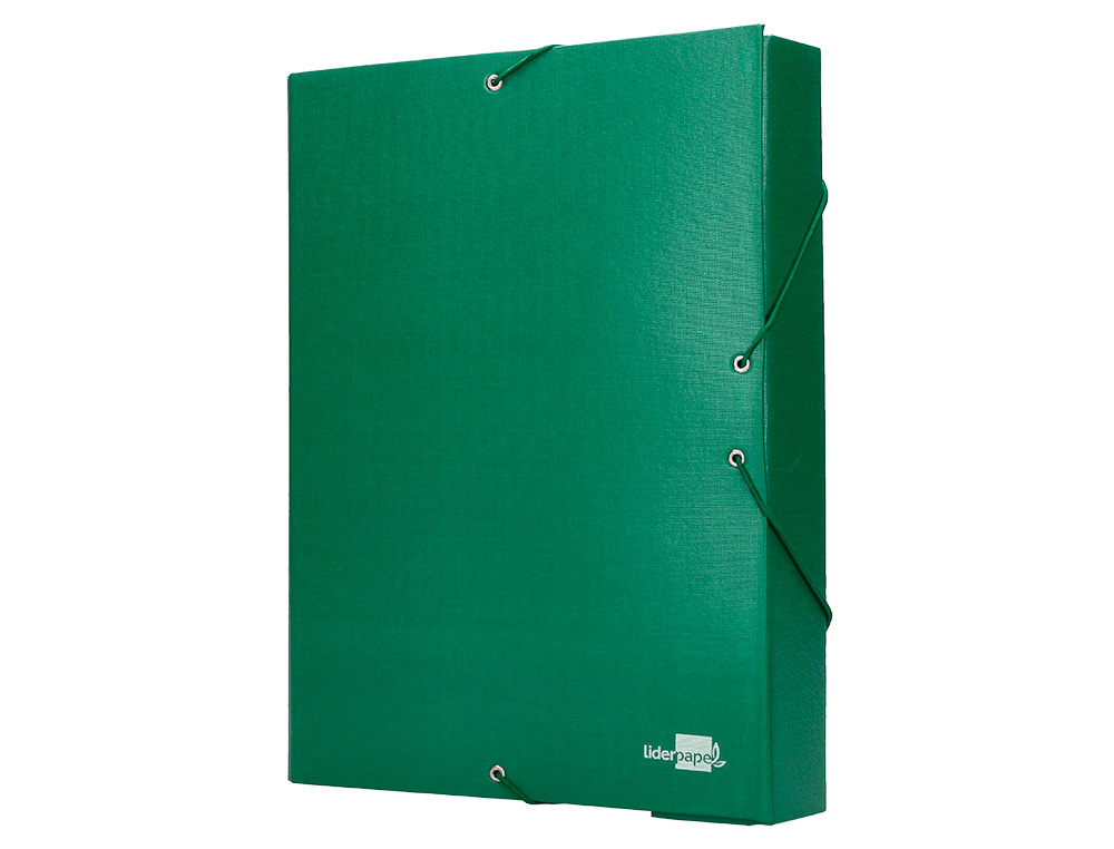 CARPETA PROYECTOS LIDERPAPEL FOLIO LOMO 70MM CARTON FORRADO VERDE