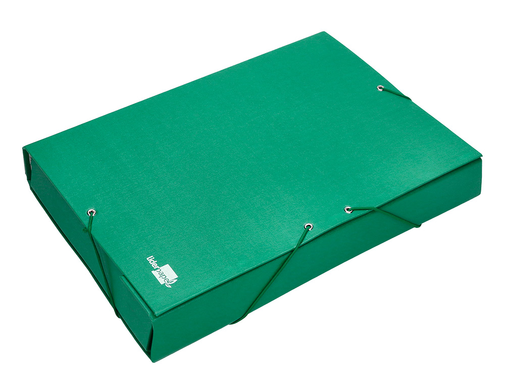 CARPETA PROYECTOS LIDERPAPEL FOLIO LOMO 70MM CARTON FORRADO VERDE
