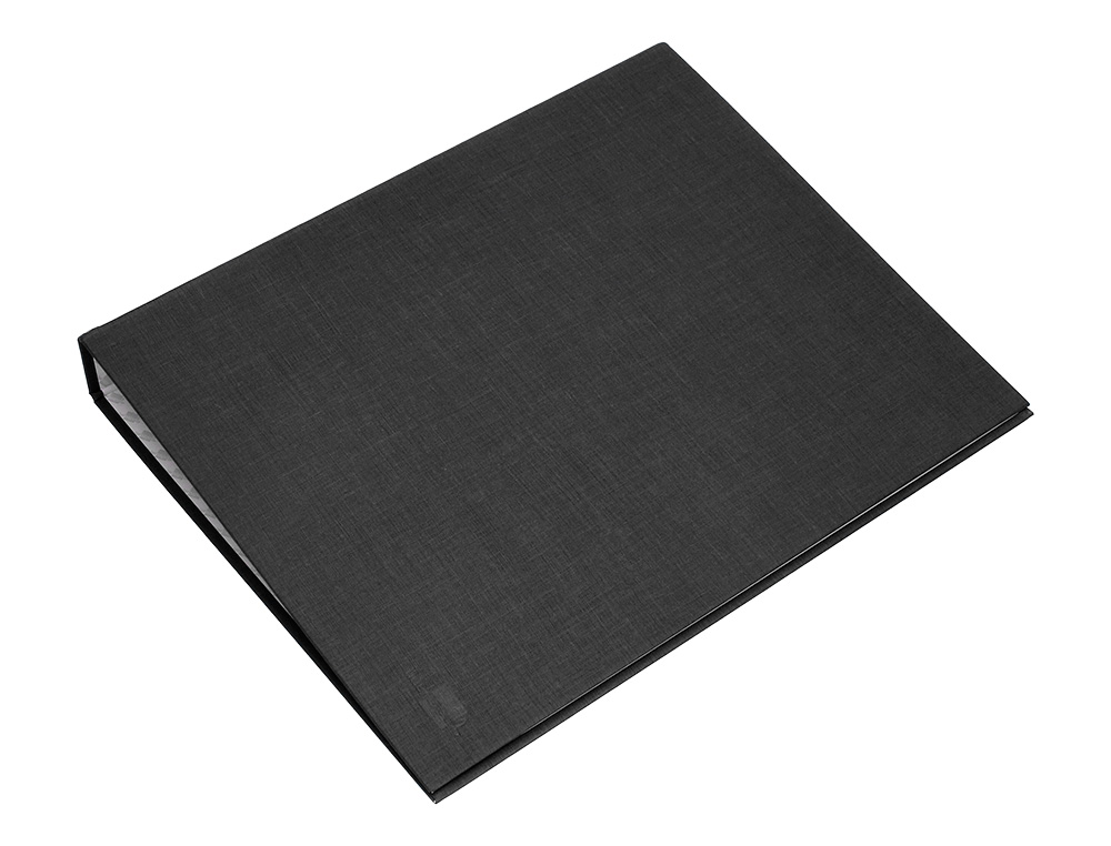 CARPETA DE 4 ANILLAS 40MM MIXTAS LIDERPAPEL FOLIO CARTON FORRADO PAPER COAT NEGRA