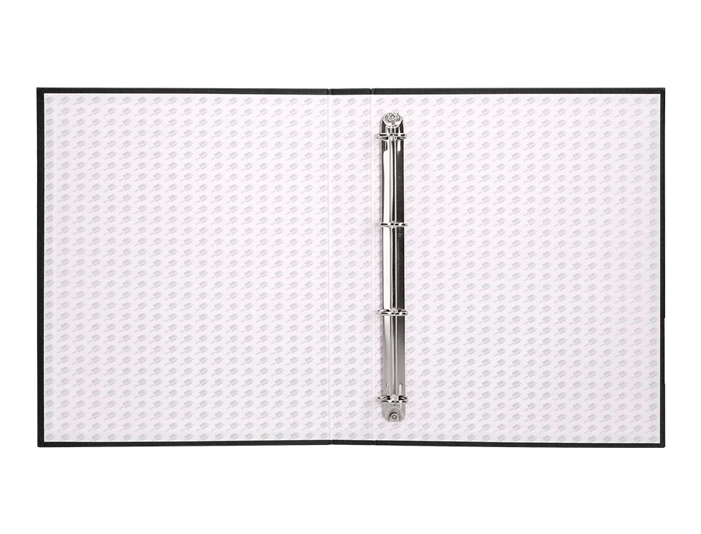 CARPETA DE 4 ANILLAS 40MM MIXTAS LIDERPAPEL FOLIO CARTON FORRADO PAPER COAT NEGRA