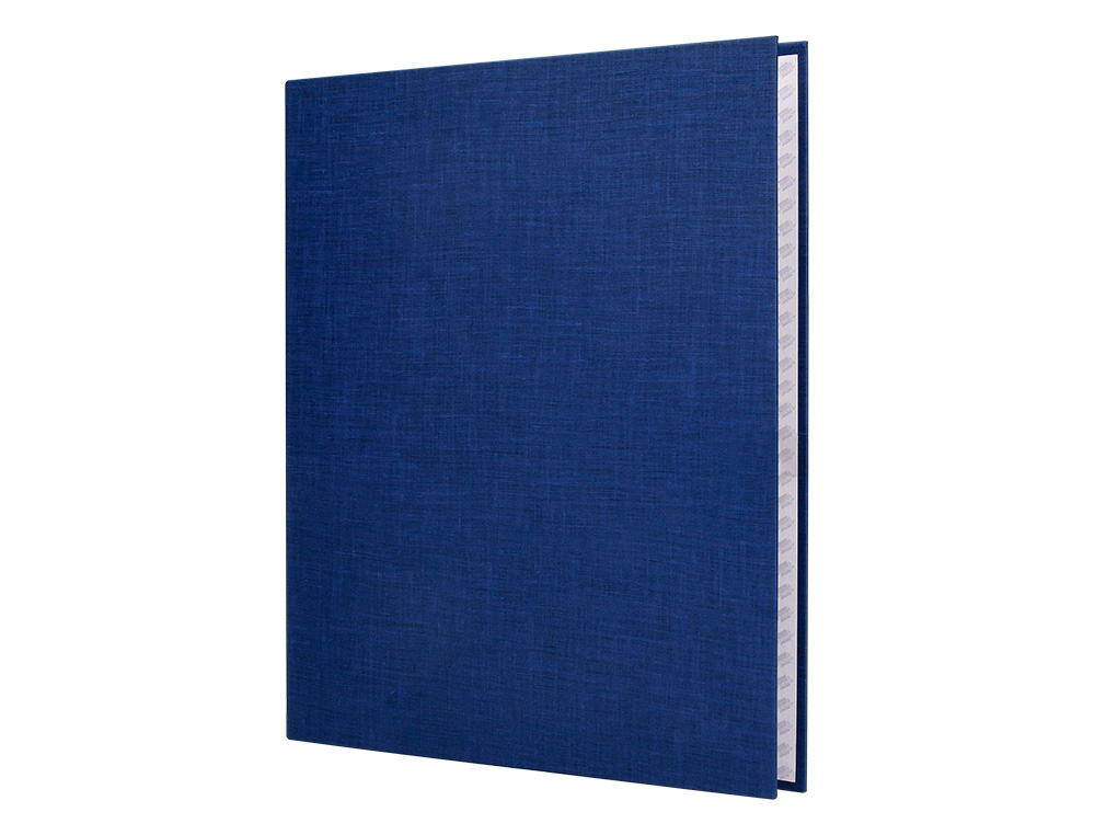 CARPETA DE 4 ANILLAS 40MM MIXTAS LIDERPAPEL FOLIO CARTON FORRADO PAPER COAT AZUL