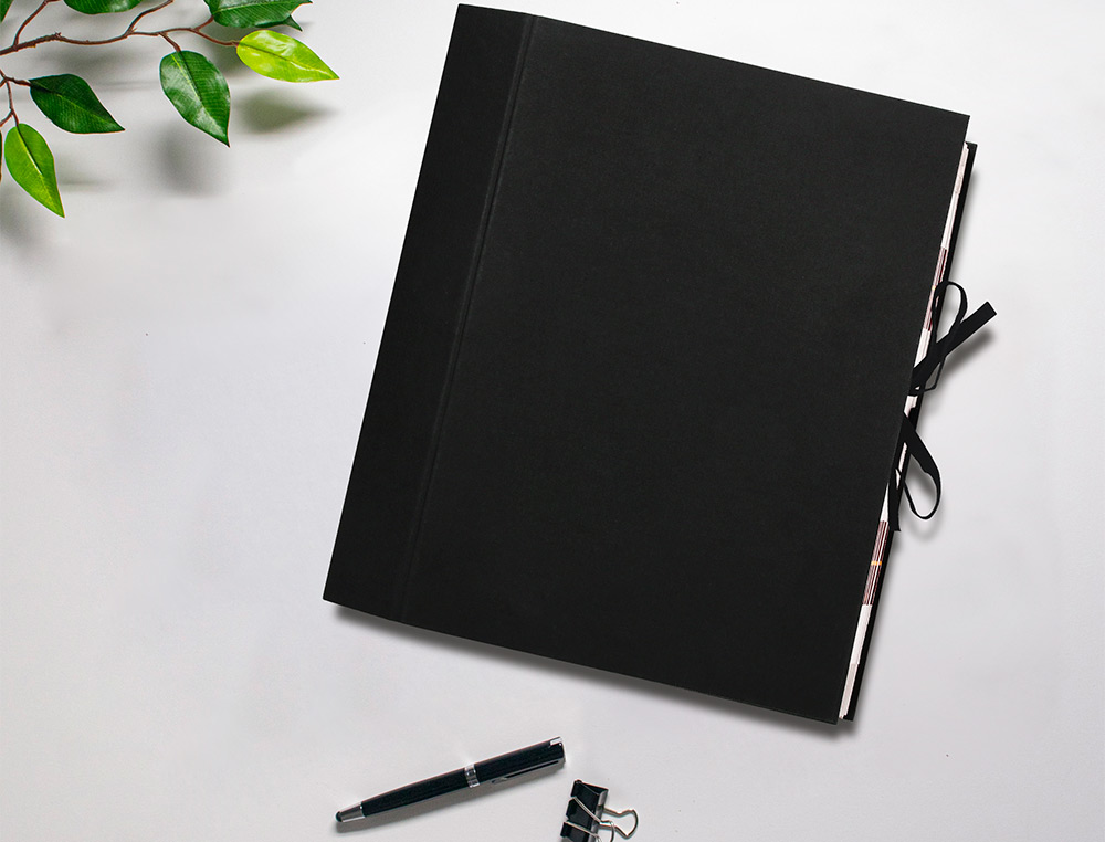 CARPETA FUELLE LIDERPAPEL FOLIO CARTON FORRADO NEGRA