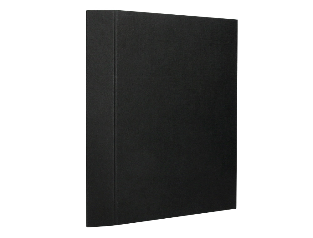 CARPETA FUELLE LIDERPAPEL FOLIO CARTON FORRADO NEGRA