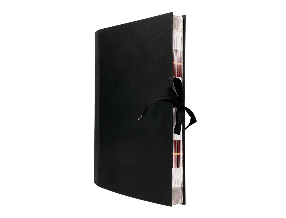 CARPETA FUELLE LIDERPAPEL FOLIO CARTON FORRADO NEGRA