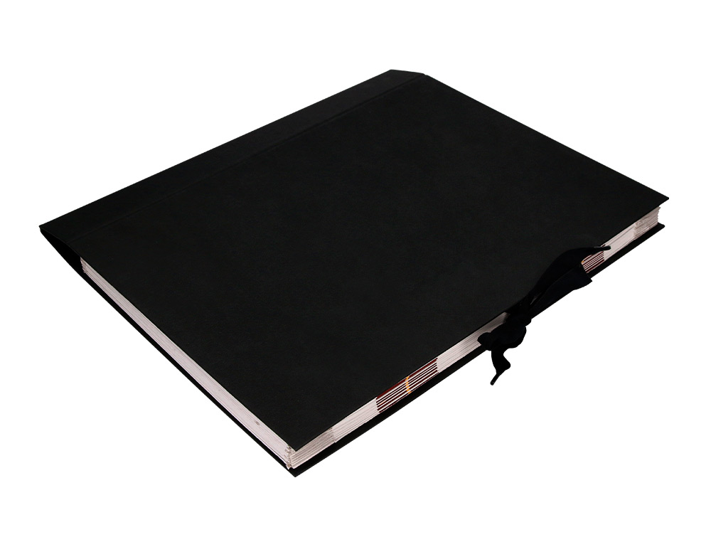 CARPETA FUELLE LIDERPAPEL FOLIO CARTON FORRADO NEGRA