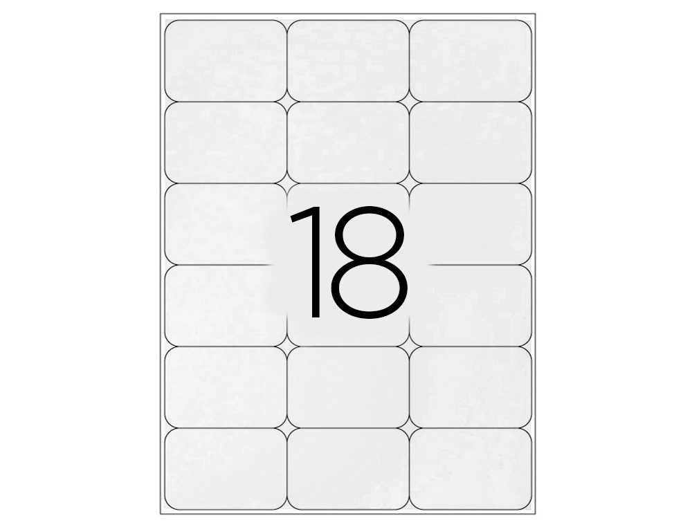 ETIQUETA ADHESIVA Q-CONNECT KF01583 TAMAÑO 66X46,6 MM FOTOCOPIADORA LASER INK-JET CAJA CON 100 HOJAS DIN A4
