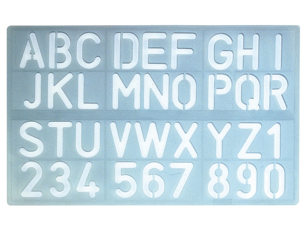 PLANTILLA LIDERPAPEL ROTULACION 1600 LETRAS Y NUMEROS 30 MM