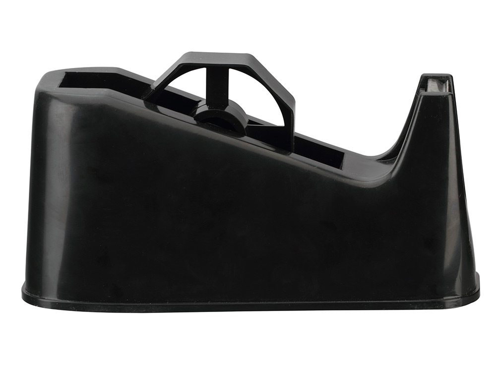 PORTARROLLO SOBREMESA Q-CONNECT PLASTICO PARA CINTAS DE 33 Y 66 MT COLOR NEGRO