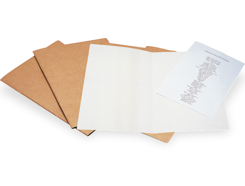 SUBCARPETA LIDERPAPEL DIN A4 KRAFT INTERIOR BLANCO 240G/M2