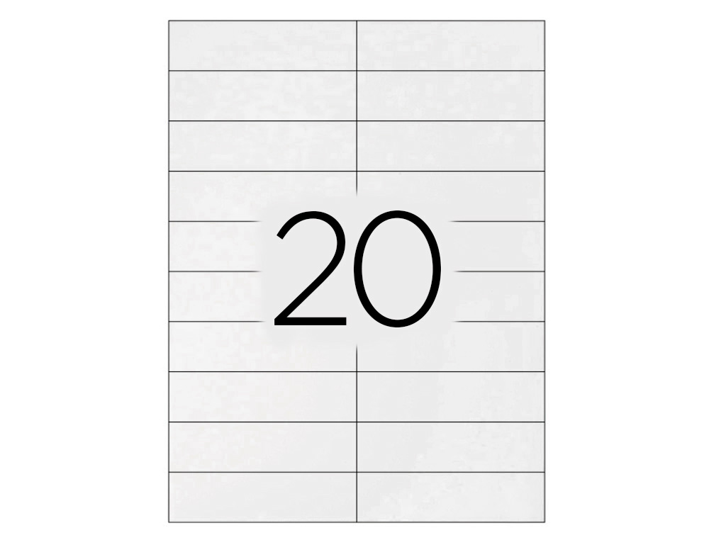ETIQUETA ADHESIVA Q-CONNECT KF26093 TAMAÑO 105X29 MM FOTOCOPIADORA LASER INK-JET CAJA 100 H DIN A4 ESP.HACIENDA
