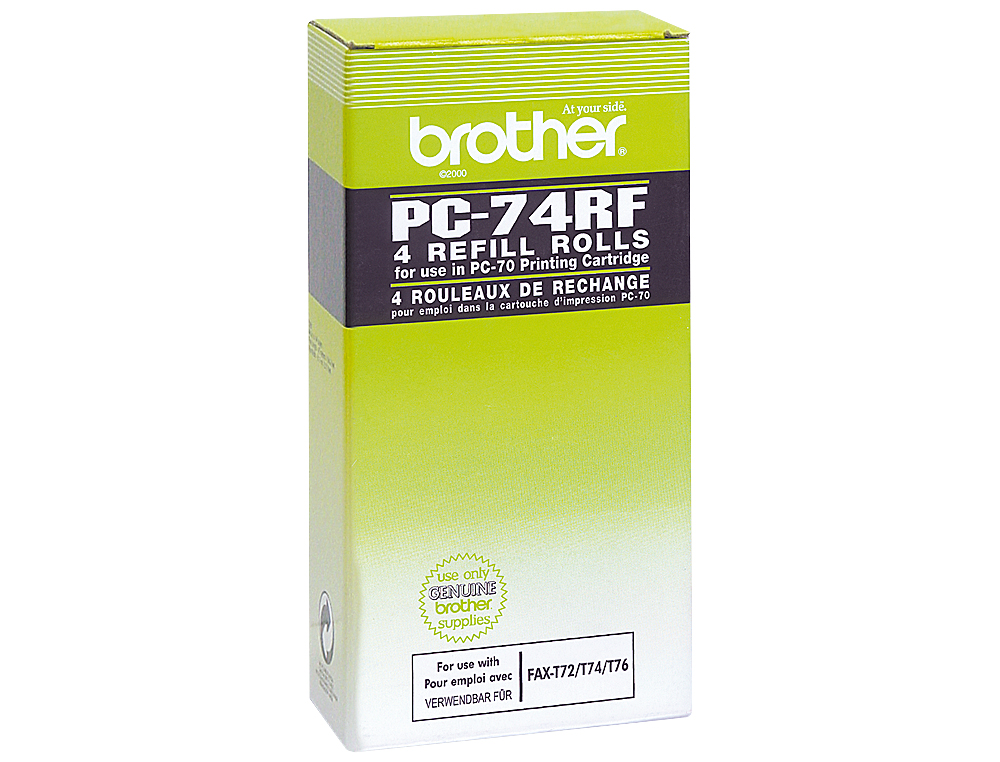 REPUESTO FAX T104/106 BROTHER DE TRANSFERENCIA TERMICA 4 BOBINAS DURACION 140 PAGINAS