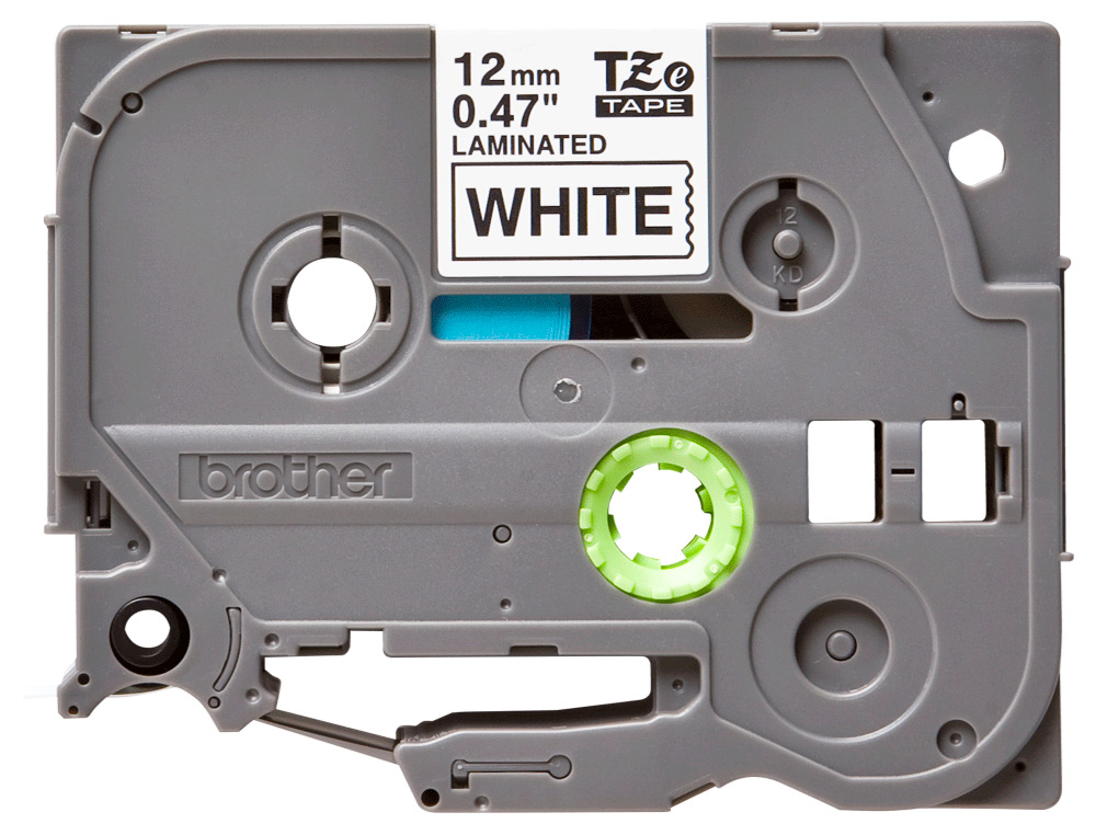 CINTA BROTHER TZE-231 BLANCO-NEGRO 12MM LONGITUD 8 MT