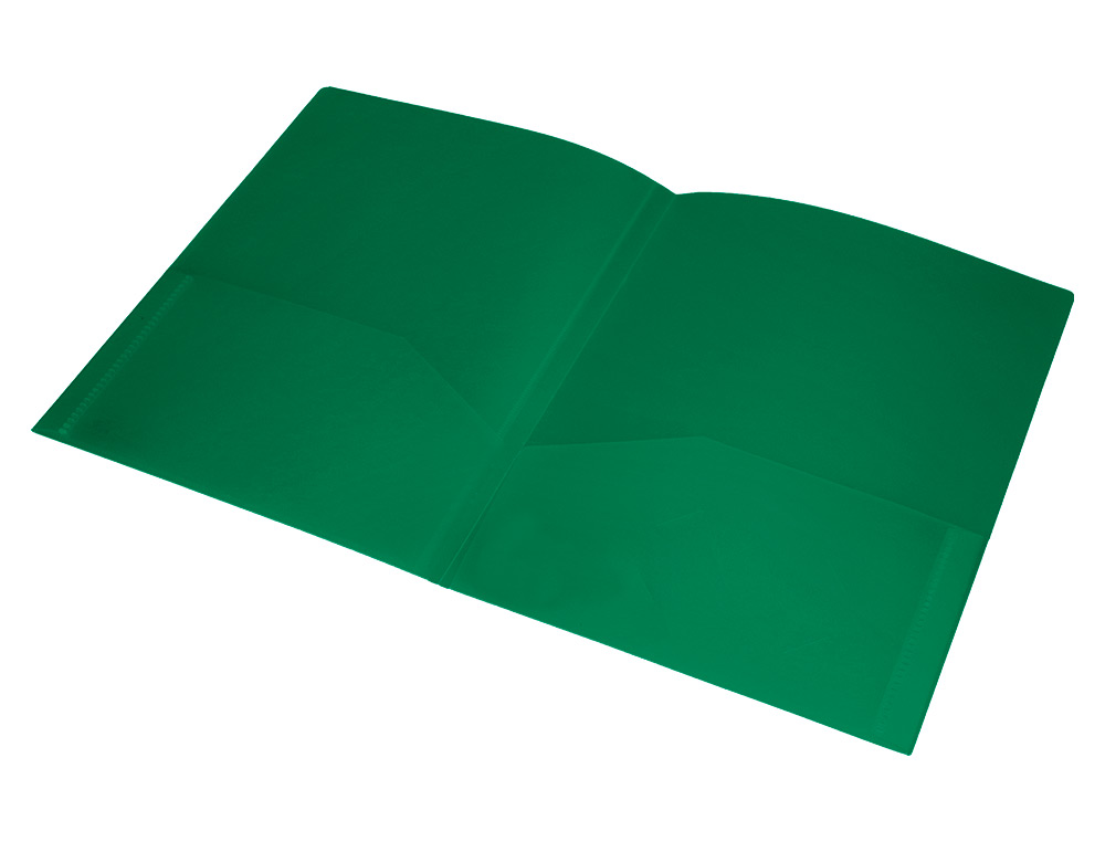CARPETA LIDERPAPEL DOSSIER DOS BOLSAS CANGURO 45683 POLIPROPILENO DIN A4 VERDE