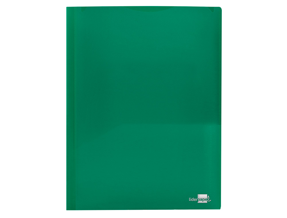 CARPETA LIDERPAPEL DOSSIER DOS BOLSAS CANGURO 45683 POLIPROPILENO DIN A4 VERDE