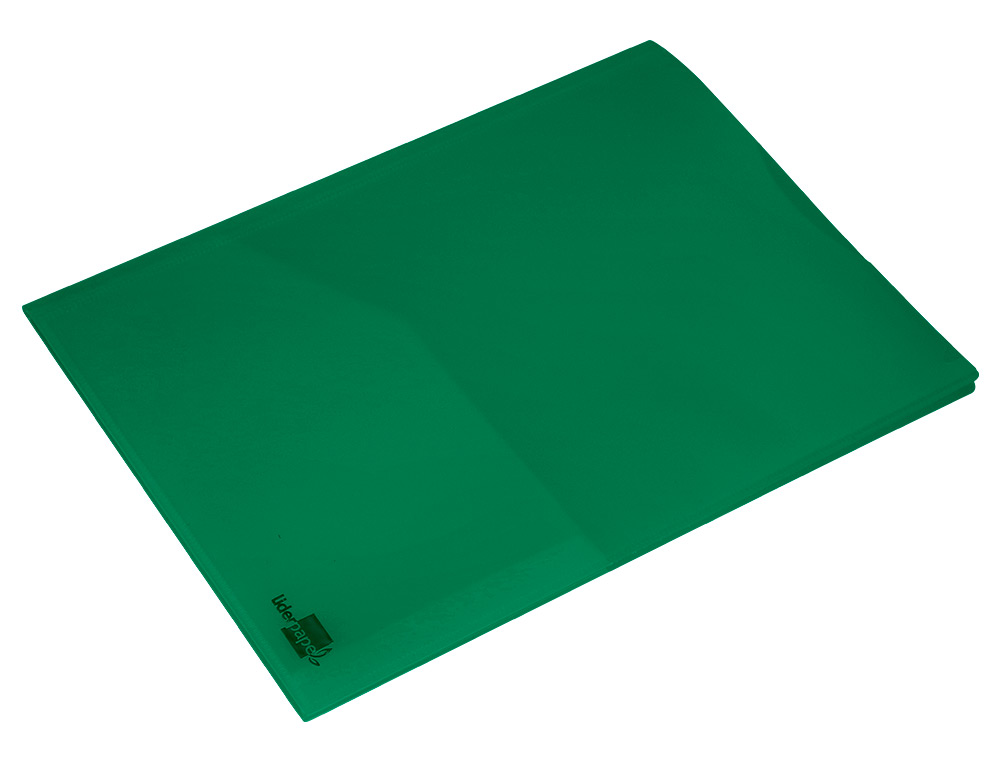 CARPETA LIDERPAPEL DOSSIER DOS BOLSAS CANGURO 45683 POLIPROPILENO DIN A4 VERDE