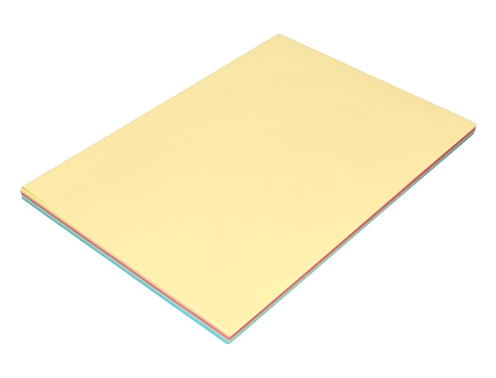 PAPEL COLOR LIDERPAPEL A4 80GR 4 COLORES SURTIDOS PAQUETE DE 100 HOJAS