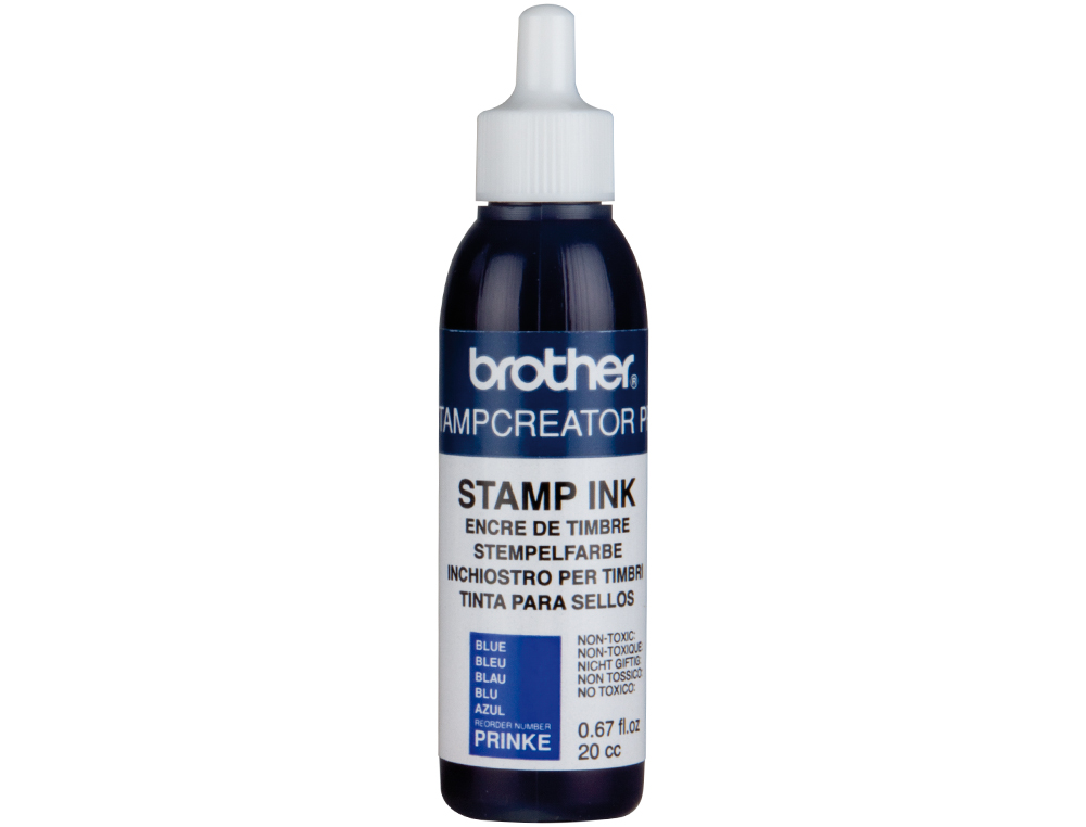 TINTA BROTHER PARA SELLOS AUTOMATICOS COLOR AZUL BOTE DE 20 CC