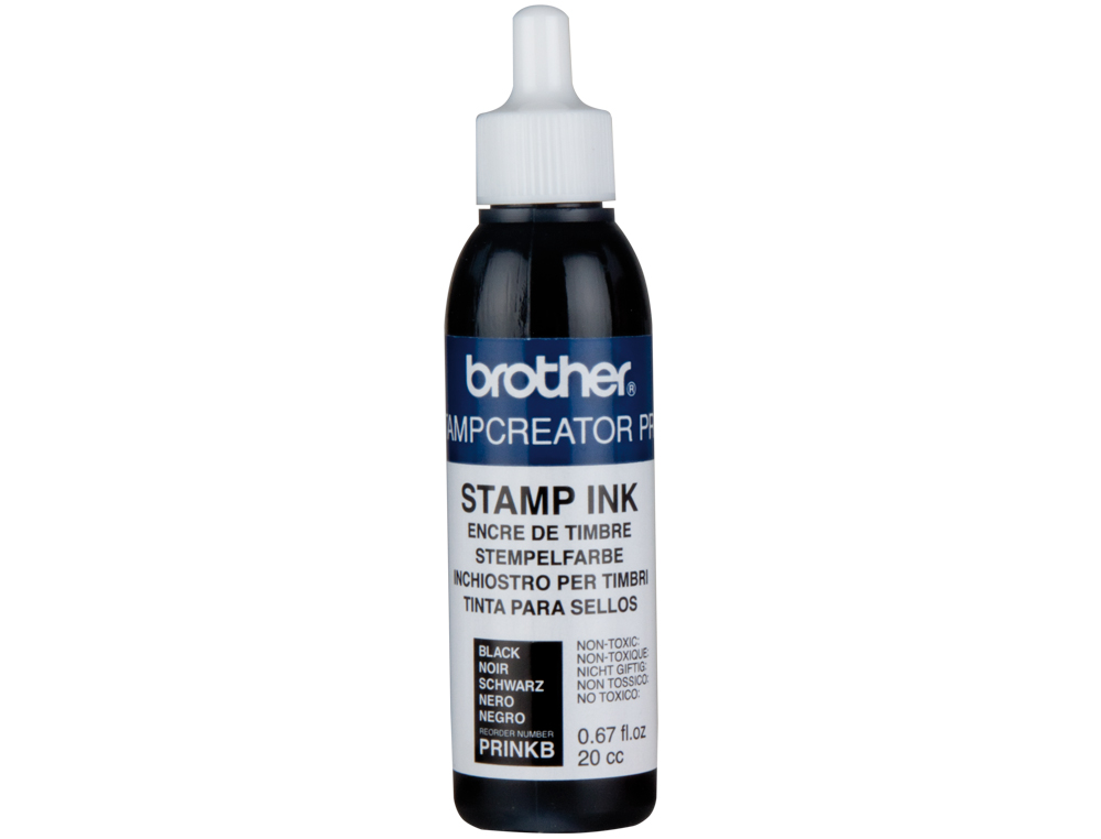 TINTA BROTHER PARA SELLOS AUTOMATICOS COLOR NEGRO BOTE DE 20 CC
