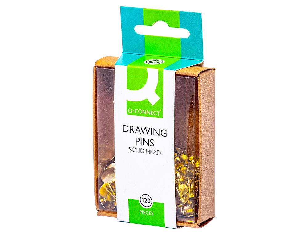 CHINCHETA Q-CONNECT DORADA CAJA DE 120 UNIDADES