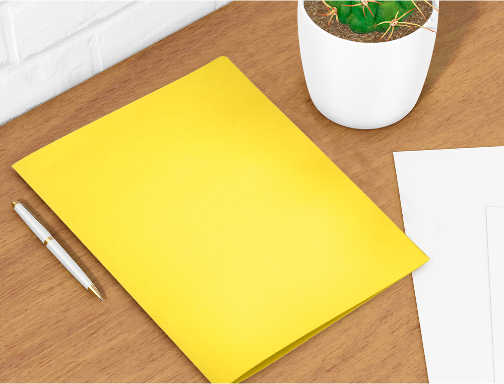 SUBCARPETA LIDERPAPEL FOLIO AMARILLO INTENSO 180G/M2