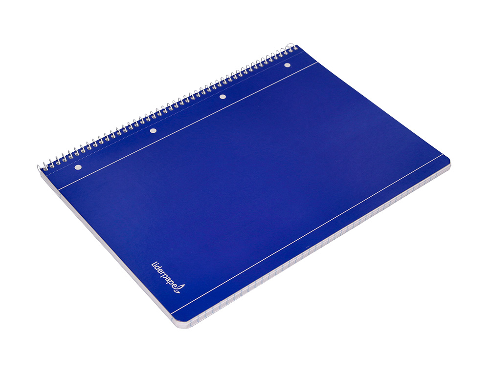 CUADERNO ESPIRAL LIDERPAPEL A4 MICRO SERIE AZUL TAPA BLANDA 80H 75 GR CUADRO 5MM CON MARGEN 4 TALADROS AZUL
