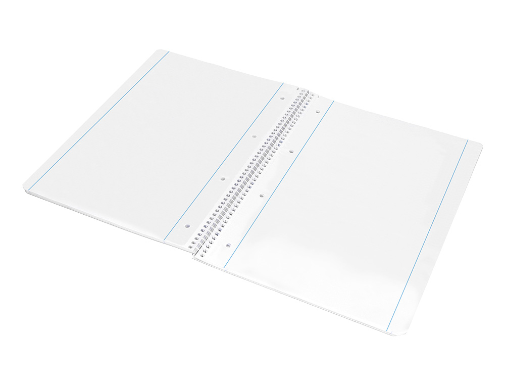 CUADERNO ESPIRAL LIDERPAPEL A4 MICRO SERIE AZUL TAPA BLANDA 80H 75 GR LISO CON MARGEN 4 TALADROS AZUL