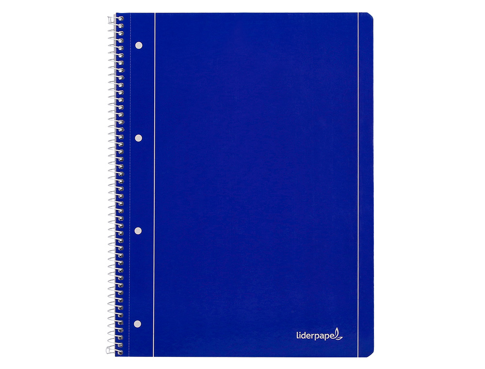 CUADERNO ESPIRAL LIDERPAPEL A4 MICRO SERIE AZUL TAPA BLANDA 80H 75 GR LISO CON MARGEN 4 TALADROS AZUL