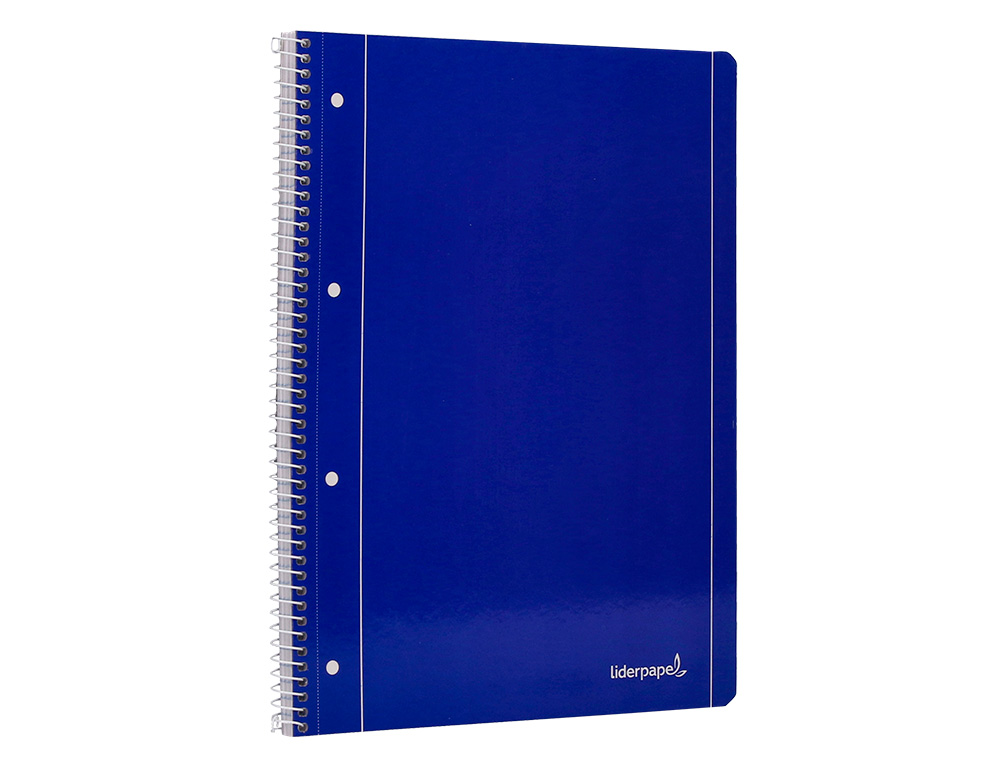 CUADERNO ESPIRAL LIDERPAPEL A4 MICRO SERIE AZUL TAPA BLANDA 80H 75 GR LISO CON MARGEN 4 TALADROS AZUL