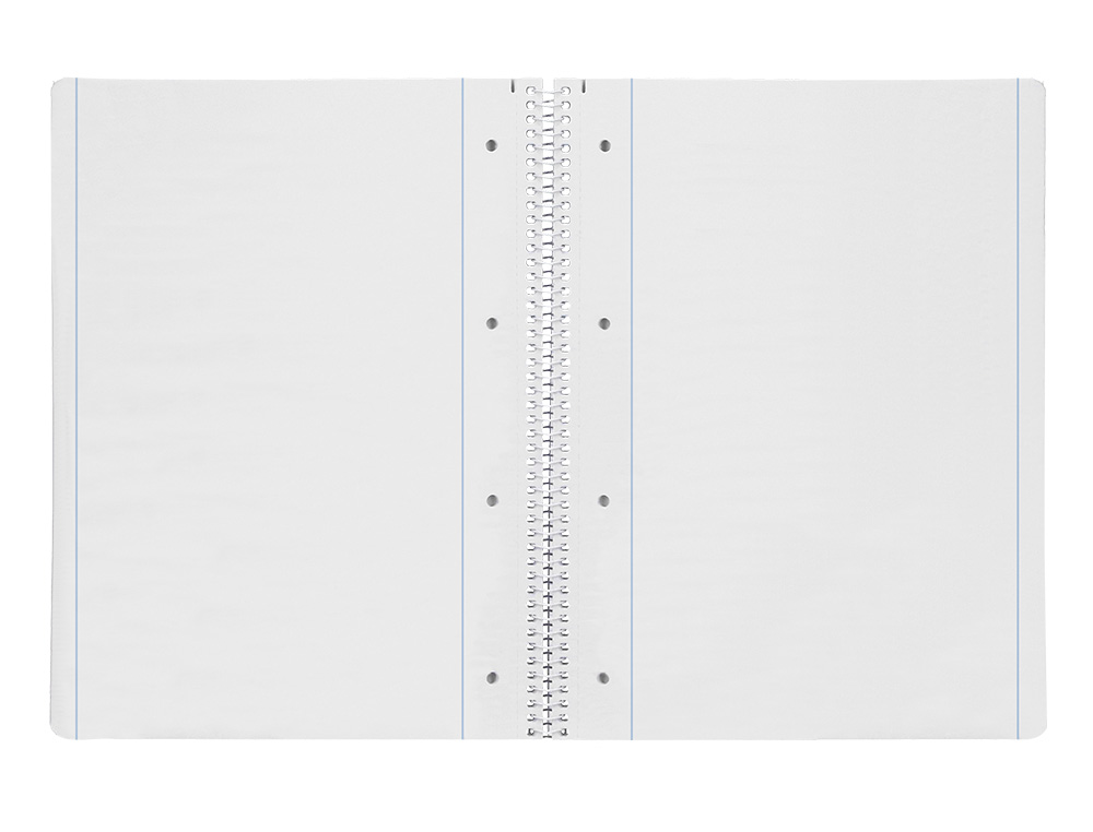 CUADERNO ESPIRAL LIDERPAPEL A4 MICRO SERIE AZUL TAPA BLANDA 80H 75 GR LISO CON MARGEN 4 TALADROS AZUL
