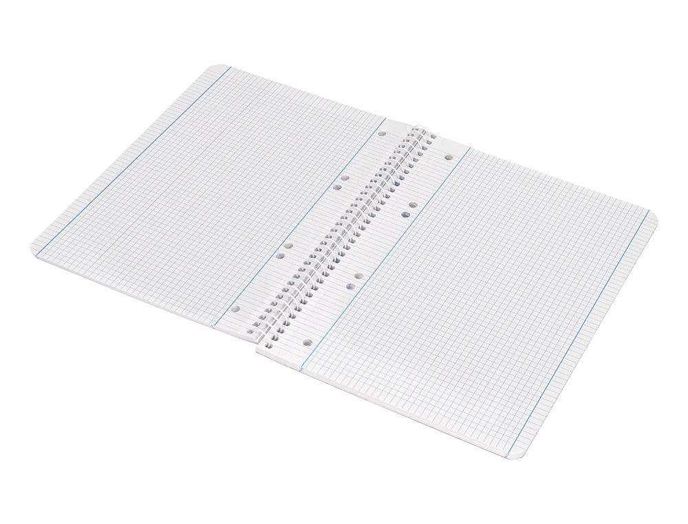CUADERNO ESPIRAL LIDERPAPEL A5 MICRO SERIE AZUL TAPA BLANDA 80H 75 GR CUADRO5MM 6 TALADROS AZUL