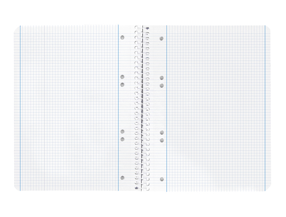 CUADERNO ESPIRAL LIDERPAPEL A5 MICRO SERIE AZUL TAPA BLANDA 80H 75 GR CUADRO5MM 6 TALADROS AZUL
