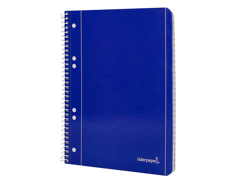 CUADERNO ESPIRAL LIDERPAPEL A5 MICRO SERIE AZUL TAPA BLANDA 80H 75 GR LISO 6TALADROS AZUL