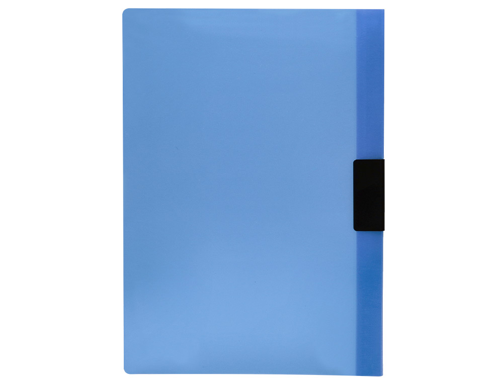 CARPETA LIDERPAPEL DOSSIER PINZA LATERAL 45302 POLIPROPILENO DIN A4 AZUL 30 HOJAS PINZA DESLIZANTE