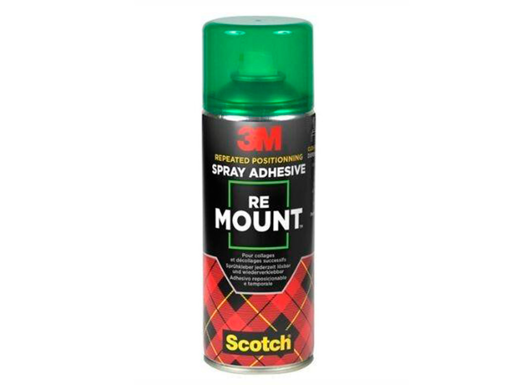 PEGAMENTO 3M SPRAY REMOUNT ADHESIVO REPOSICIONABLE INDEFINIDAMENTE BOTE DE 400 ML