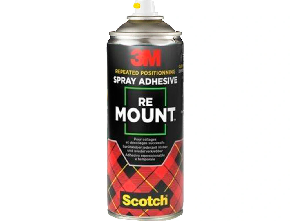 PEGAMENTO 3M SPRAY REMOUNT ADHESIVO REPOSICIONABLE INDEFINIDAMENTE BOTE DE 400 ML