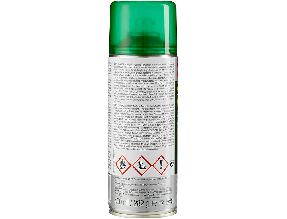 PEGAMENTO 3M SPRAY REMOUNT ADHESIVO REPOSICIONABLE INDEFINIDAMENTE BOTE DE 400 ML