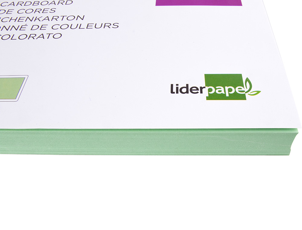 CARTULINA LIDERPAPEL A3 180G/M2 VERDE PAQUETE DE 100 HOJAS