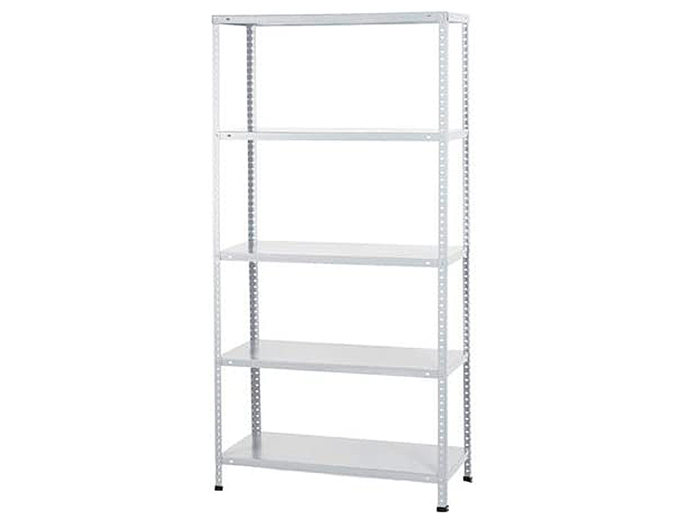 ESTANTERIA METALICA AR STORAGE 180X90X40 CM 5 ESTANTES 80 KG POR ESTANTE COLOR BLANCO