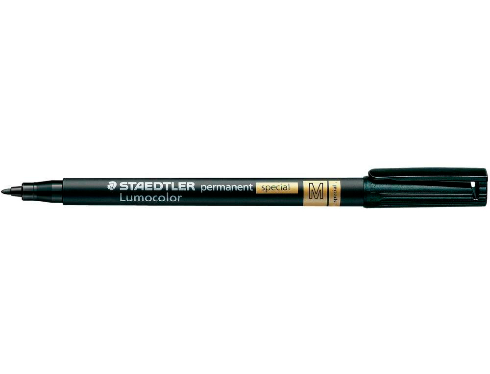 ROTULADOR STAEDTLER LUMOCOLOR RETROPROYECCION PUNTA DE FIBRA PERMANENTE SPECIAL 319-9 NEGRO PUNTA MEDIA